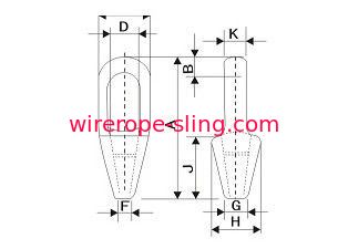 Gesloten Spelter Socket Wire Rope Hoofdstel Slings, 6 mm - 100 mm Wire Lifting Slings