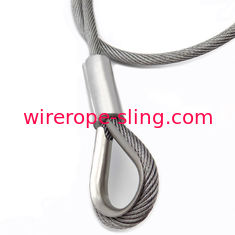 Roestvrijstalen kabel hijsstroppen 5.0mm 1 * 19 Oem met Inch vingerhoed