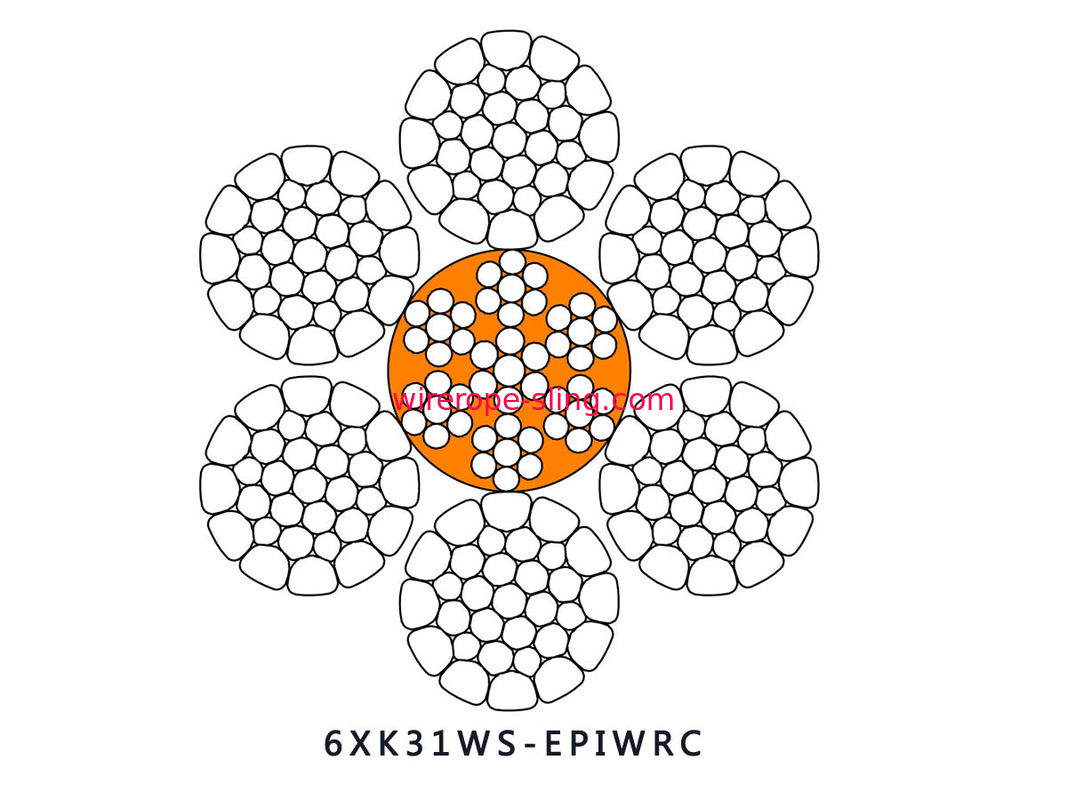 Samengeperste Staalkabel 6 X K31WS - EPIWRC Beschermde Kern met de Plastic Kern van het Injectiestaal