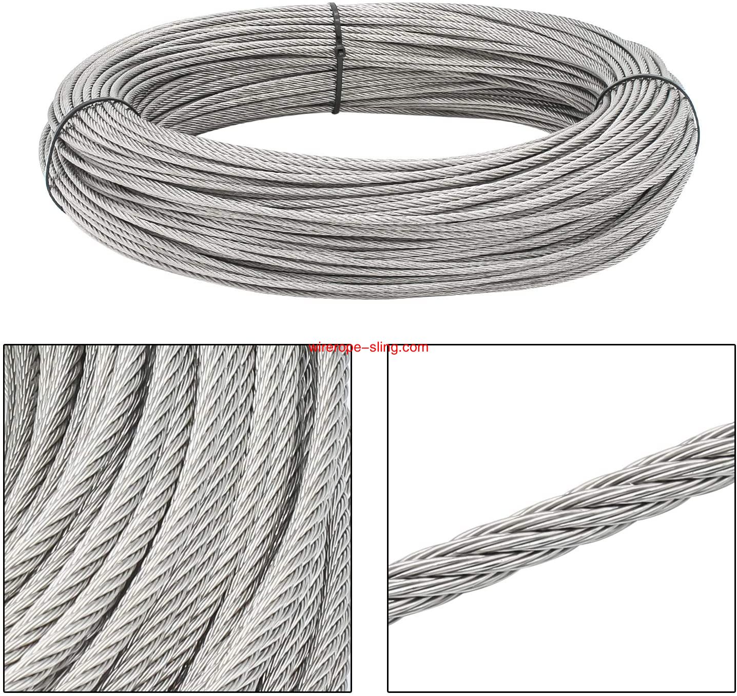T316 Marin Grade 3mm Stainless Steel Aircraft Wire Rope Cable for Railing, Decking, DIY Balustrade, 100 Voet