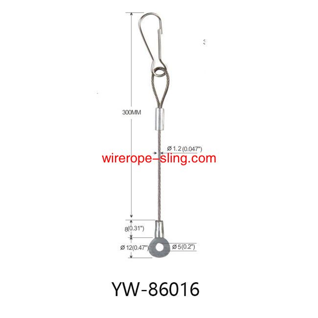 Draadloop ophanging Systeem-assemblage met M5 Male Thread Use for Sling YW86015