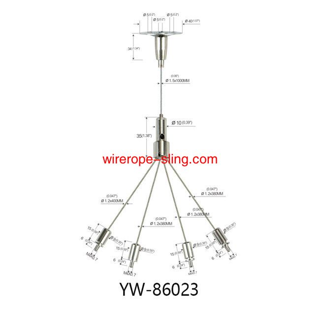 Art Wire Hangende Kits Four Legs Schroef Clip Brass Plated Nickel 1.5mm Dia YW8623