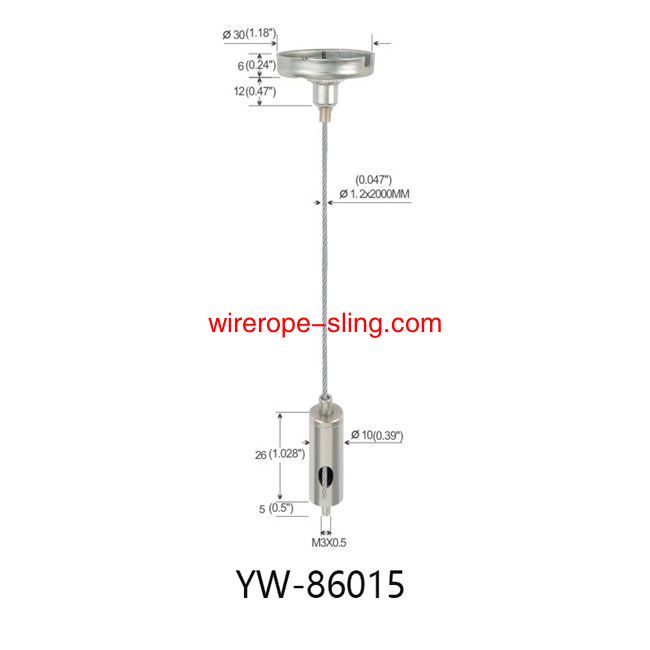 Hardware Fittings Kabel Hanging System With M4 Female Thread Aangepaste YW86014