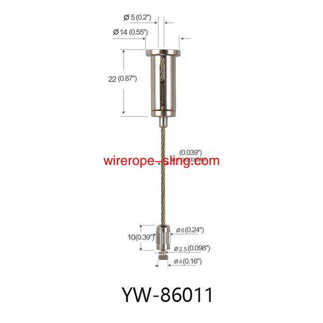 Aanhangsel van Brass Ceiling M6 Draadloze ophangingssysteem met Kurling YW8609